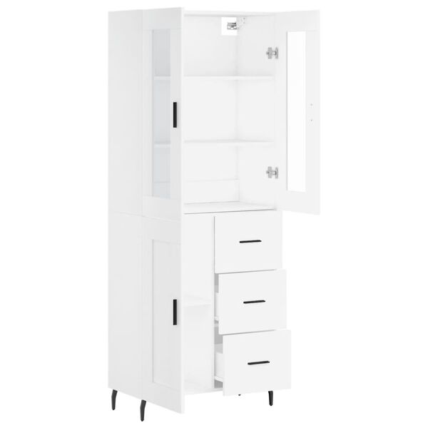 vidaXL Highboard White 69.5x34x180 cm Engineered Wood