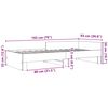 vidaXL Bed Frame without Mattress White 90x190 cm Single Engineered Wood