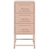 vidaXL Bedside Cabinets 2 pcs Pink 36x39x78 cm Steel
