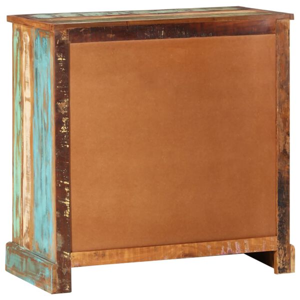 vidaXL Reclaimed Cupboard Solid Wood Vintage with 2 Drawers 2 Doors