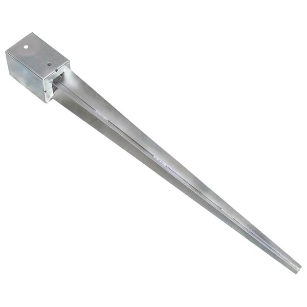 vidaXL Ground Spikes 6 pcs Silver 9x9x90 cm Galvanised Steel