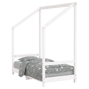 vidaXL Kids Bed Frame White 70x140 cm Solid Wood Pine