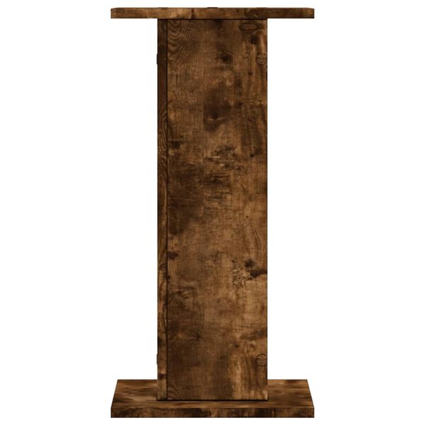 vidaXL Plant Stands 2 pcs Smoked Oak 30x30x60 cm Engineered Wood