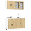 vidaXL 4 Piece Kitchen Cabinet Set Porto Sonoma Oak Engineered Wood