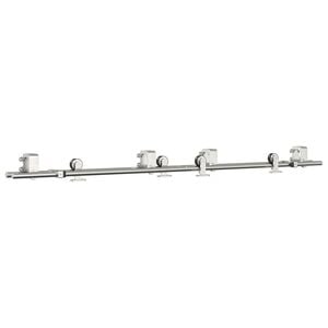 vidaXL Sliding Door Hardware Kit 183 cm Stainless Steel Silver