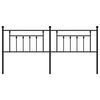 vidaXL Metal Headboard Black 193 cm