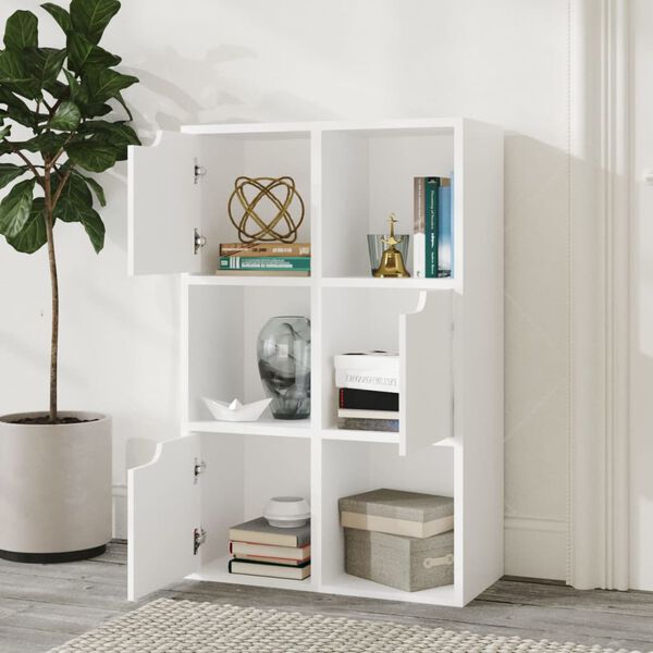 vidaXL Bookshelf White 60x27.5x88 cm Engineered Wood