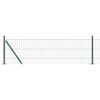 vidaXL Euro Fence with Concrete Base 10 x 0.6 m PVC-Coated Steel Green