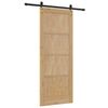 vidaXL Sliding Door Brown 83 x 211 cm Solid Pine Wood