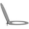 vidaXL Toilet Seat Grey 45.5 x 37.5 x 3.8 cm Duroplast