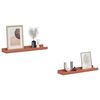 vidaXL Wall Shelf with Shelf 2 pcs Red 40 x 9 x 3 cm Engineered Wood