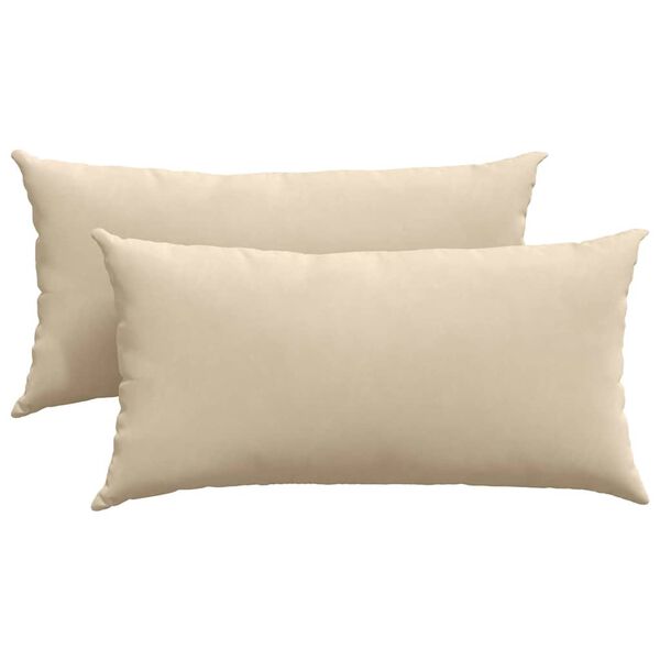 vidaXL Sofa Pillows 2 pcs Cream 80 x 40 cm Fabric