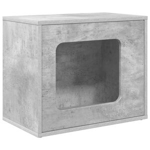 vidaXL Cat House Concrete Grey 51 x 30 x 42.5 cm Engineered Wood