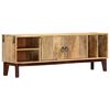 vidaXL TV Cabinet 130x30x46 cm Solid Rough Mango Wood