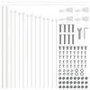 vidaXL Garden Fence White 170 x 115 cm Powder-Coated Steel