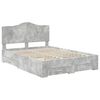 vidaXL Bed Frame Concrete Grey 140 x 190 cm Engineered Wood