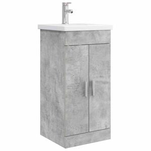 vidaXL Bathroom Vanity with Sink Concrete Grey 42 x 40 x 84.5 cm