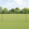 vidaXL Fence with Post Grey 1.4 x 10 m Steel and PVC