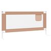 vidaXL Toddler Safety Bed Rail Taupe 180x25 cm Fabric
