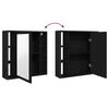 vidaXL Bathroom Mirror Cabinet Black Oak 60x16x60 cm Engineered Wood