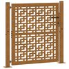 vidaXL Garden Gate 100x100 cm Weathering Steel Cross Design
