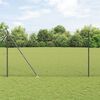 vidaXL Fence Post Grey 10 x 1.5 m (40 x 40 mm mesh) Steel and PVC