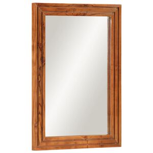 vidaXL Bathroom Mirror 50x70 cm Solid Wood Acacia and Glass
