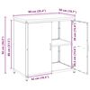 vidaXL Kitchen Storage with Shelf Black 90 x 50 x 92 cm Steel