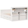 vidaXL Bookcase Bed without Mattress White 140x200 cm Solid Wood Pine