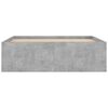 vidaXL Bed Frame without Mattress Concrete Grey 120x190 cm Small Double Small Double