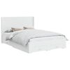vidaXL Bed Frame with Storage and Headboard White 150 x 200 cm