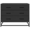 vidaXL Drawer Cabinet Black 70x41x56 cm Engineered Wood