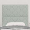 vidaXL LED Headboard with Headboard Light Grey 100 cm Faux Leather