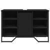 vidaXL Bathroom Sink Cabinet Black 91x35x60 cm Engineered Wood