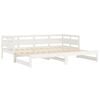 vidaXL Pull-out Day Bed without Mattress White 2x(80x200) cm