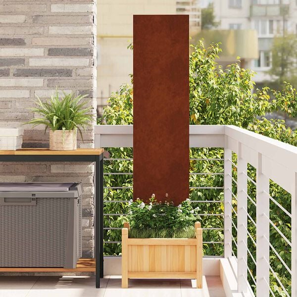vidaXL Garden Privacy Screen Rusty 32 x 140 cm Weathering steel