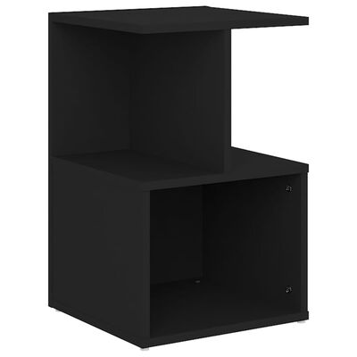 vidaXL Bedside Cabinet Black 35x35x55 cm Engineered Wood