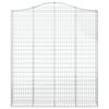 vidaXL Arched Gabion Baskets 4 pcs 200x30x220/240 cm Galvanised Iron