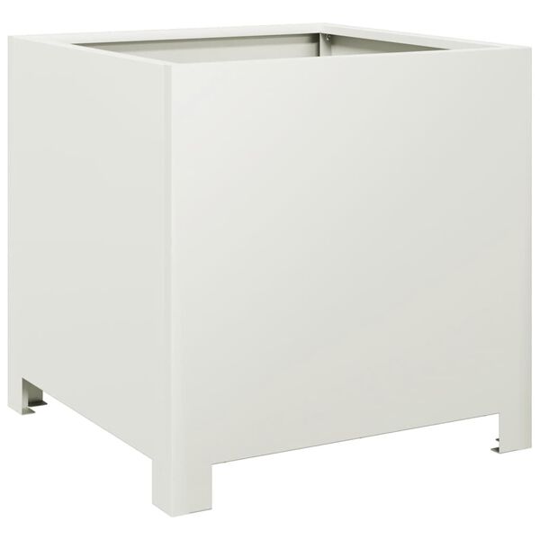 vidaXL Garden Planter White 40x40x40 cm Steel