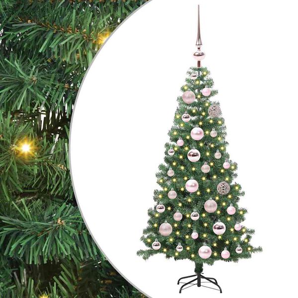 vidaXL Christmas Tree with 150 LEDs with Stand Green 120 cm PVC