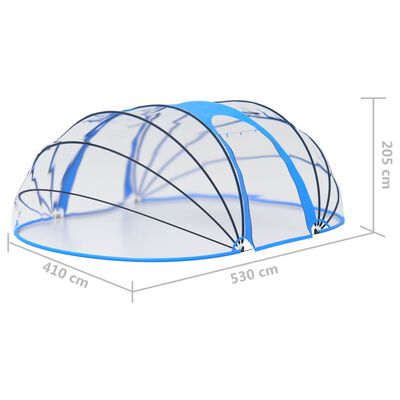 vidaXL Pool Dome Oval 530x410x205 cm