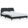 vidaXL Bed Frame without Mattress "Zadar" Black 120x200 cm Faux Leather
