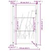vidaXL Garden Gate Anthracite 100x125 cm Steel Grass Design