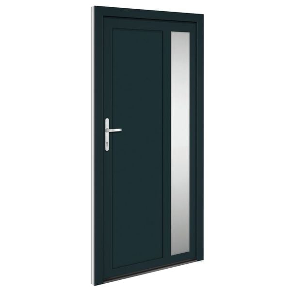 vidaXL Front Door Anthracite 108x208 cm PVC