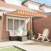 vidaXL Retractable Awning Retractable Yellow and Orange 300 x 250 cm