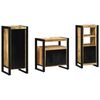 vidaXL Bathroom Furniture Set 3 pcs Brown and Black Solid Mango Wood