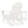 vidaXL Garden Adirondack Chair with Table Solid Fir Wood White