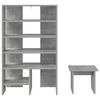 vidaXL Shoe Cabinet with Shelf 2 pcs Concrete Grey Engineered Wood
