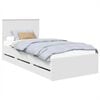 vidaXL Bed Frame with Drawer White 75 x 190 cm Engineer Wood