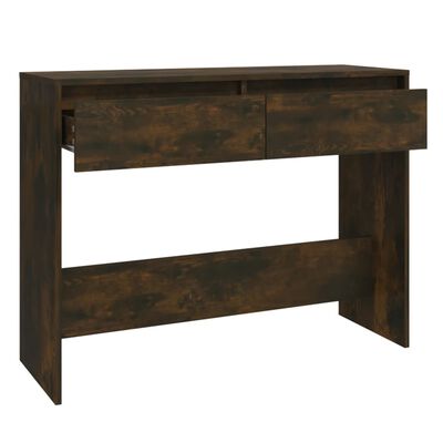 vidaXL Console Table Smoked Oak 100x35x76.5 cm Engineered Wood